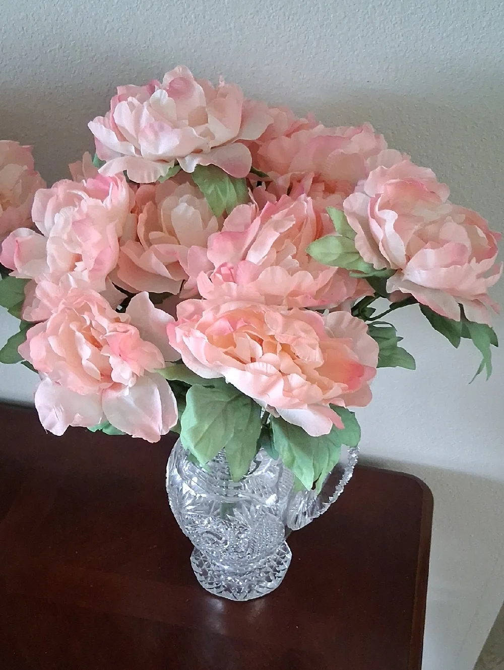 Artificial Silk Flower Pink Peony Flowers - Bundle of 6 Bushes - NWT